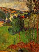 Paul Gauguin View of Pont Aven from Lezaven oil on canvas